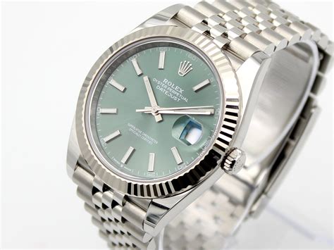 rolex verde menta|Orologio Rolex Datejust 41 in acciaio Oystersteel .